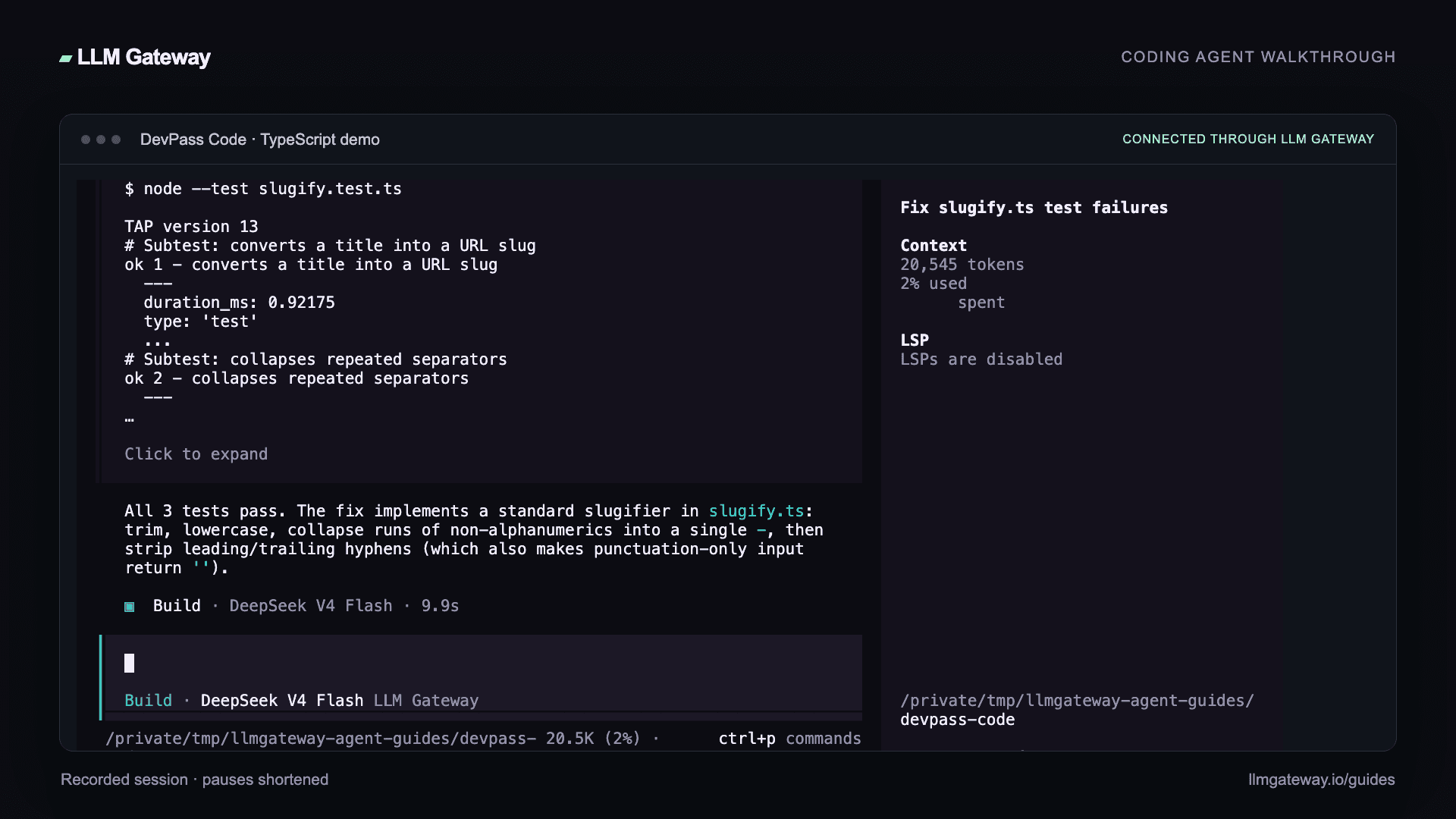 DevPass Code completing the coding task through DigitSpace
