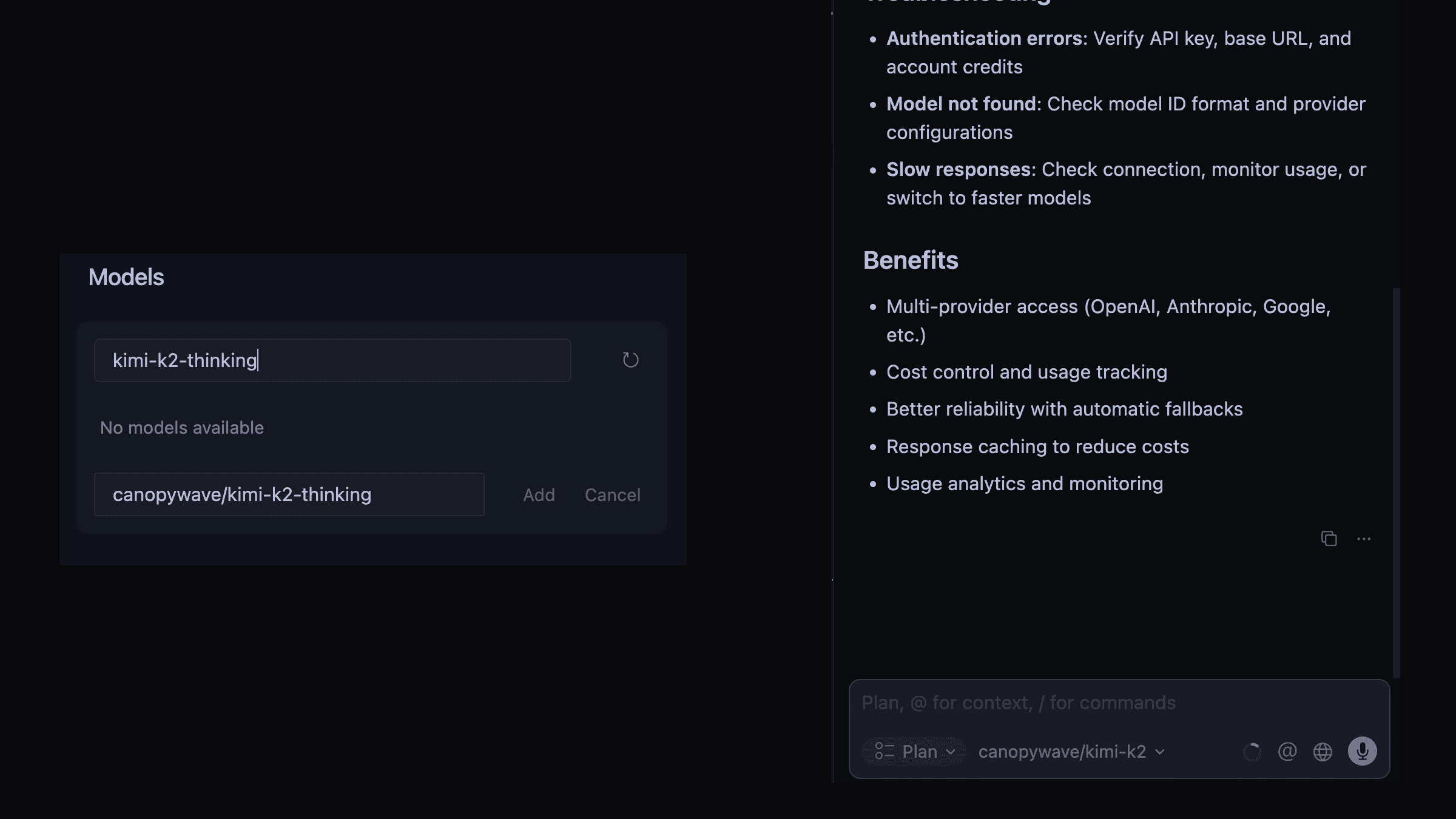 Cursor Model Selection